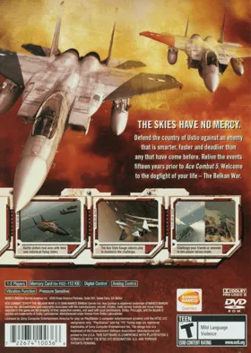 Ace Combat Zero - The Belkan War box cover back